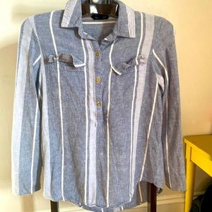 Striped chambray shirt
